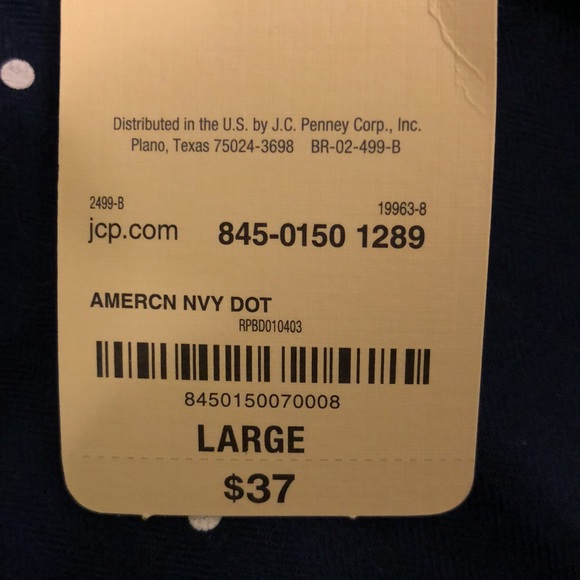 NWT Navy Polka Dot Blouse - Picture 3 of 8